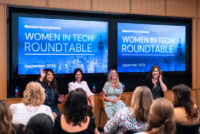 BHD_Website_Women_In_Tech Black hawk women in tech round table speakers at an event